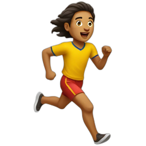 colombian guay running away from lions emoji
