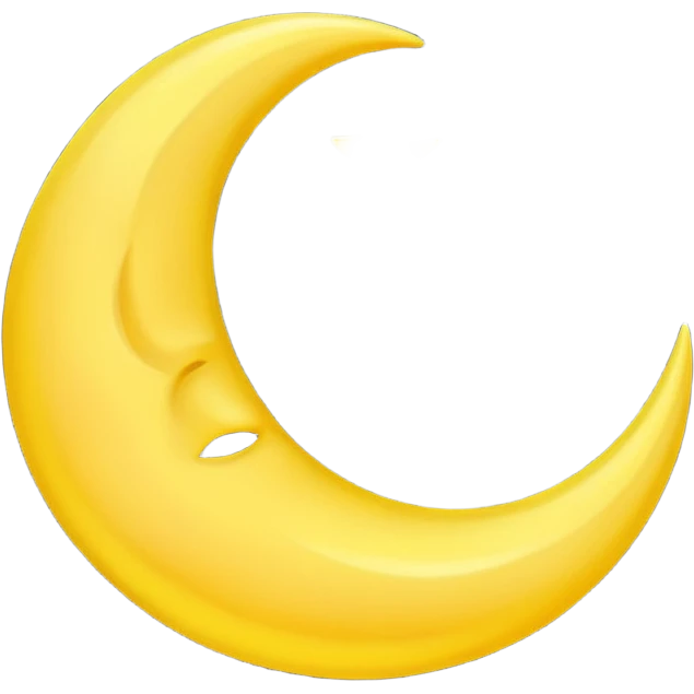 The crescent moon emoji