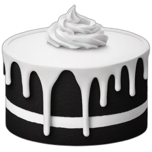 cake black and white emoji