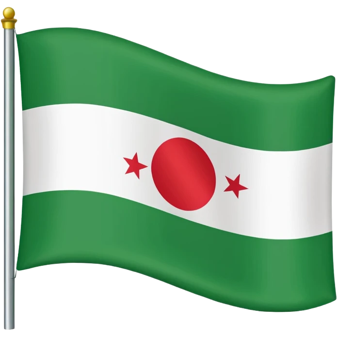 Just do a simple flag I want to put in my bio. Have u seen the panjshir flag do that it’s not in the emojis but make it exactly like the picture don’t add anything else. The colors are green white and black btw with something on the middle search it up and make it in a shape of flag like the emojis emoji