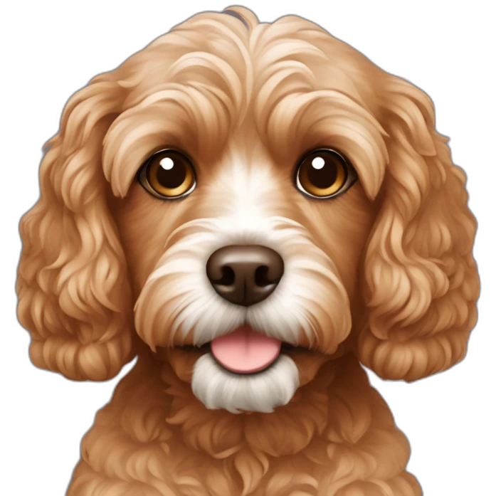 brown cavapoo emoji