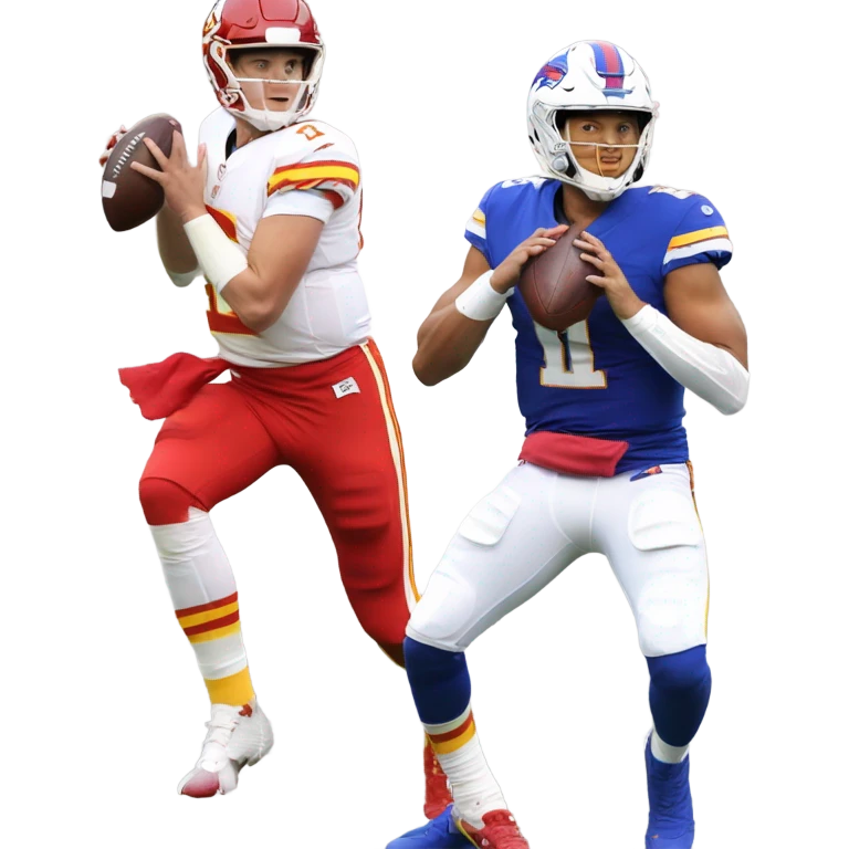 Josh Allen beating Patrick Mahomes  emoji