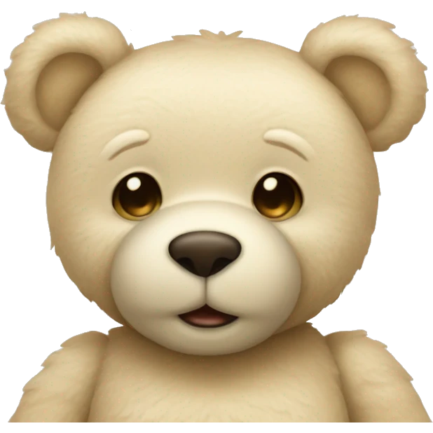 Cream colored teddy bear  emoji