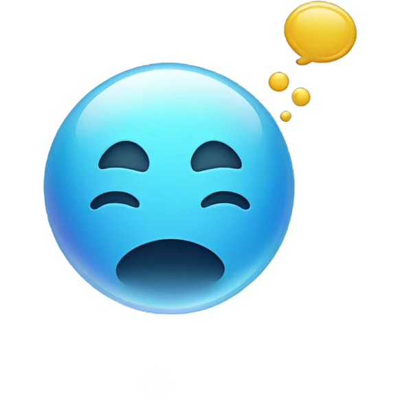 Smiley face blowing a bubble emoji
