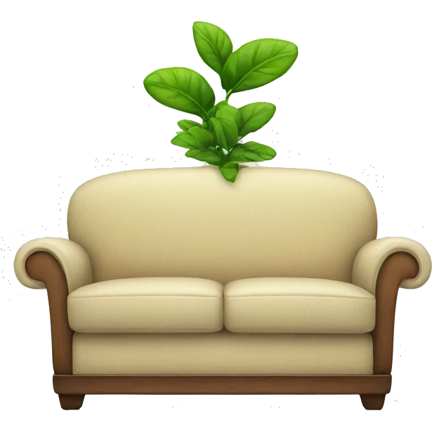couch with a plant  emoji