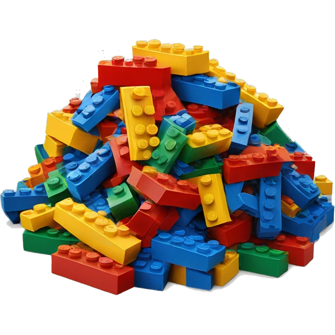 pile of lego bricks emoji