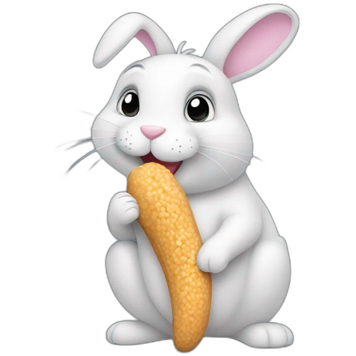 Bunny eat peanut emoji