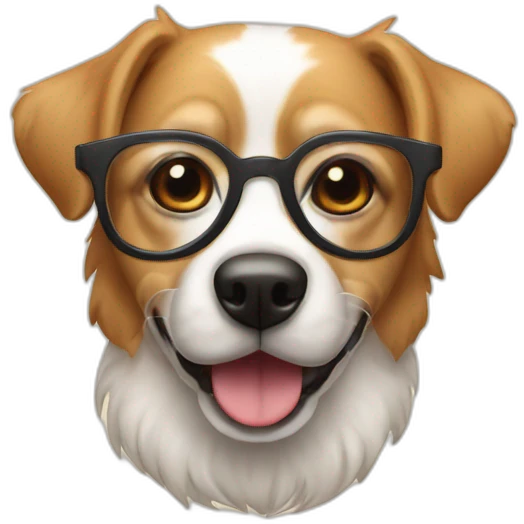 Chien avec lunettes  emoji