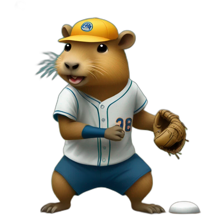 capybara playing baseball emoji
