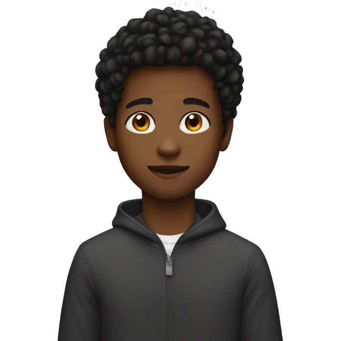 A 13 year old black boy emoji