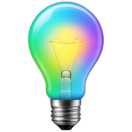colorful Light Bulb minimalistic emoji