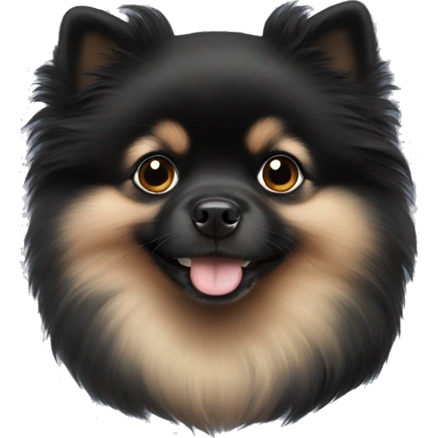 Black Pomeranian puppy emoji