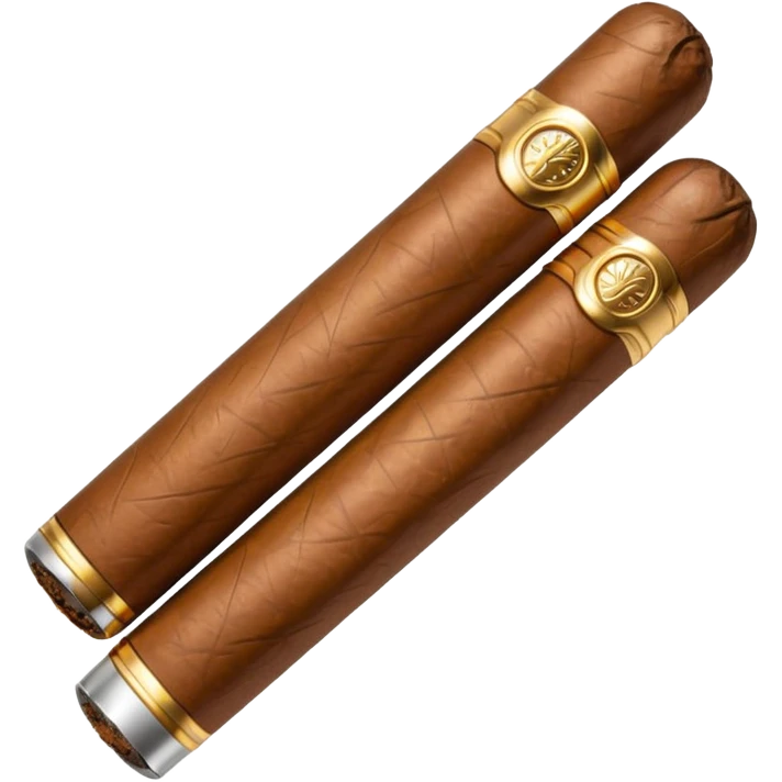 A luxury cigar emoji made of silver chrome, smooth metallic texture, minimal shape, glossy reflections, rich swag aesthetic, iOS emoji style, centered, clean white background emoji