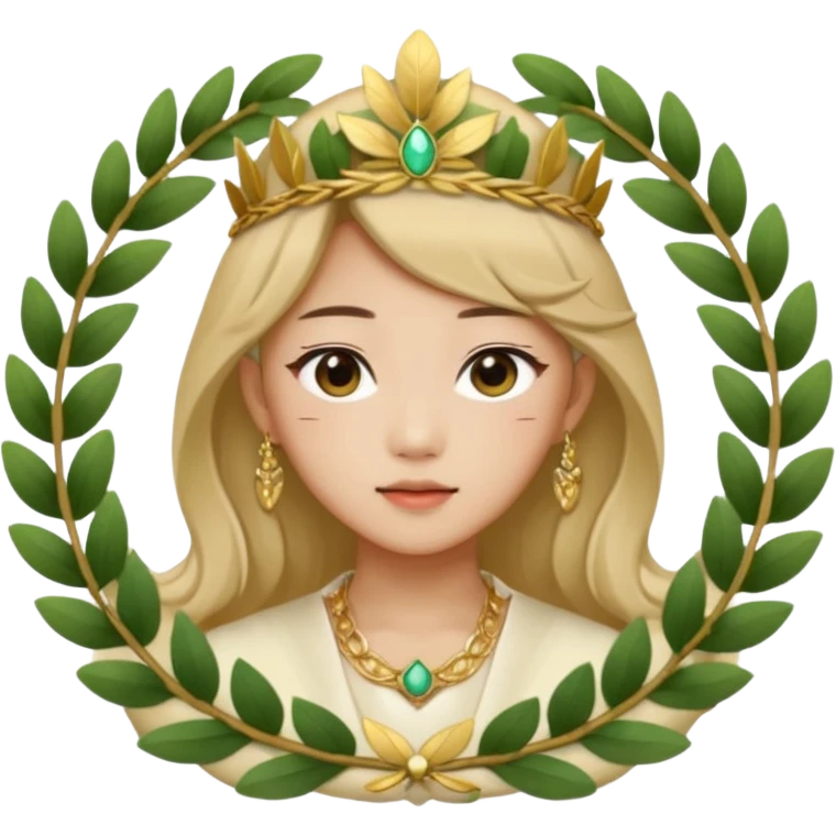 young asian kpop with Laurel Wreath emoji