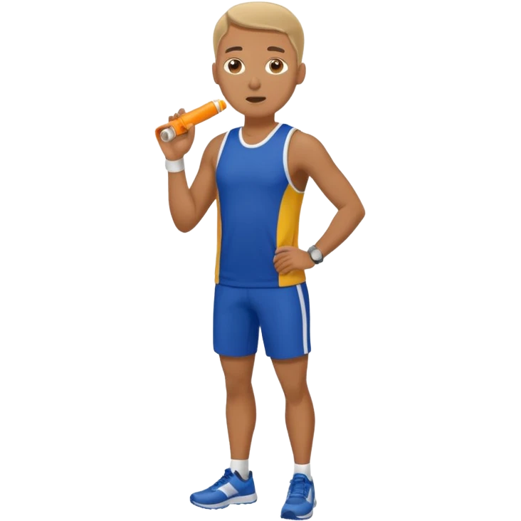 track coach with whistle full body emoji