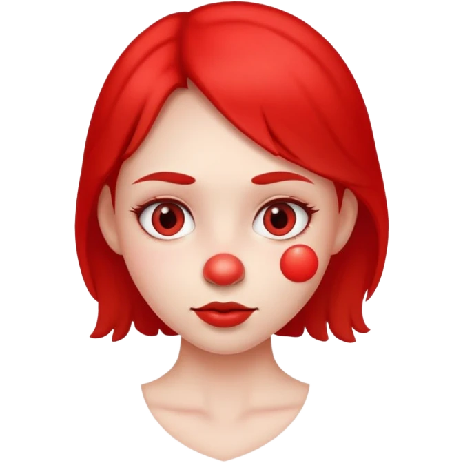 Red nose girl emoji
