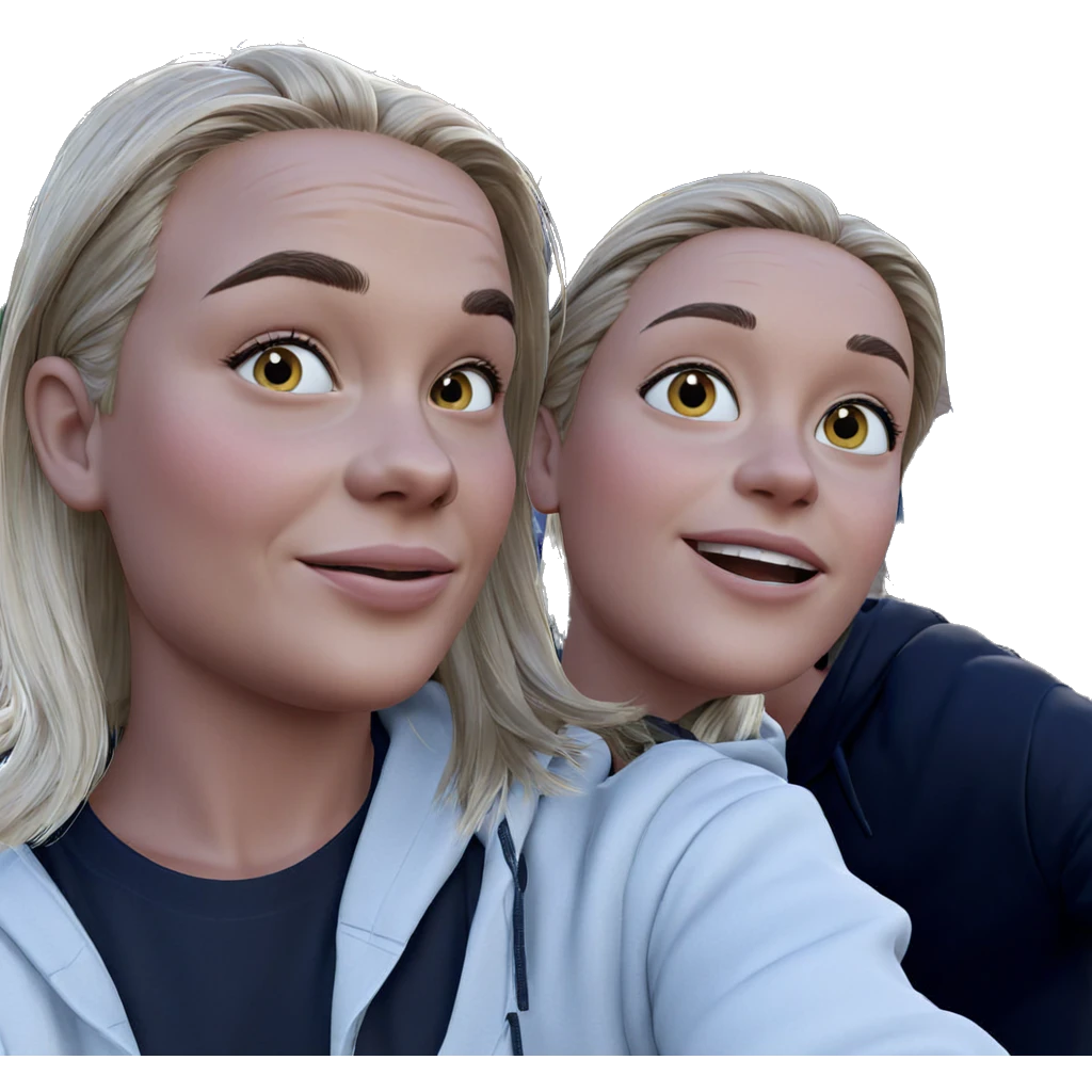 friends enjoying time outdoors emoji