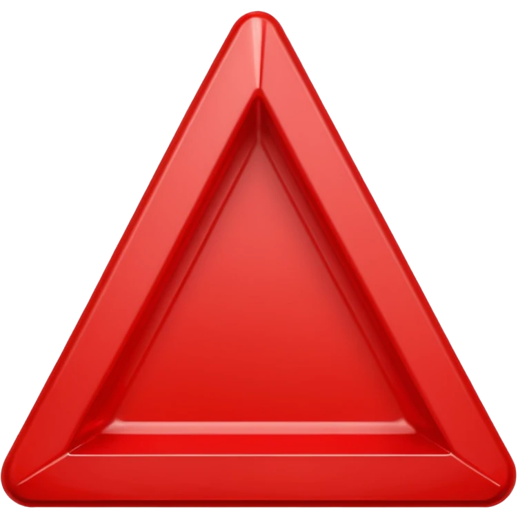 hollow triangle mold red color emoji