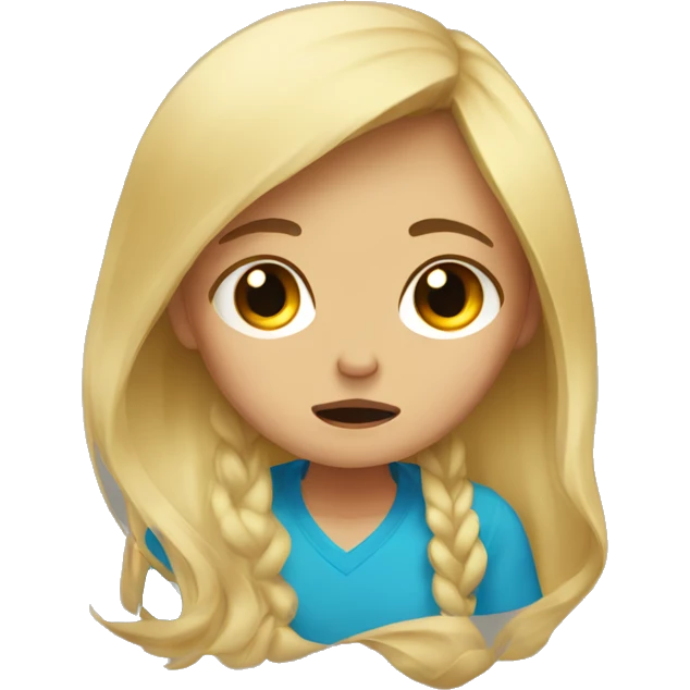 Crying blonde girl emoji