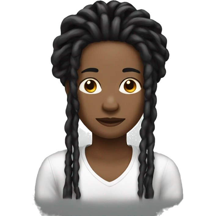 Person with black medium locs emoji