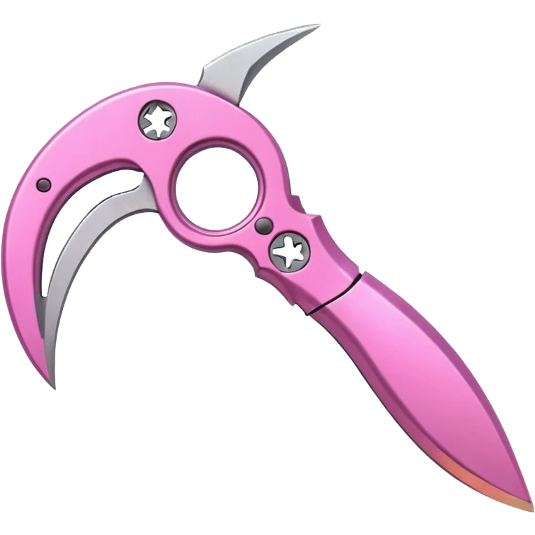 pink karambit knife cs2 emoji
