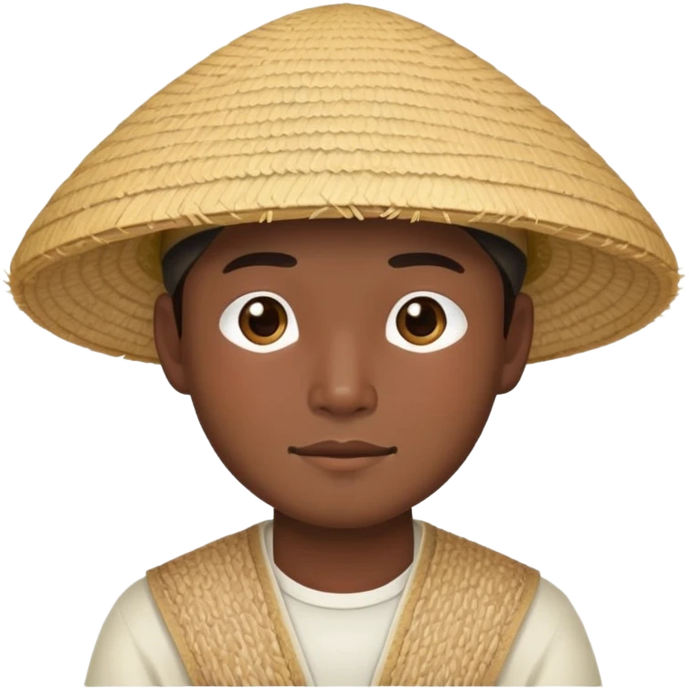 Asian guy with rice hat  emoji