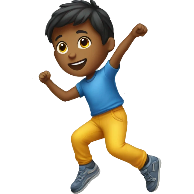 Kid on trampoline emoji
