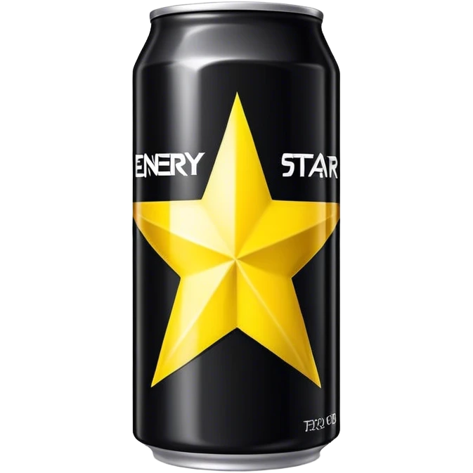 Black rockstar energy drink emoji