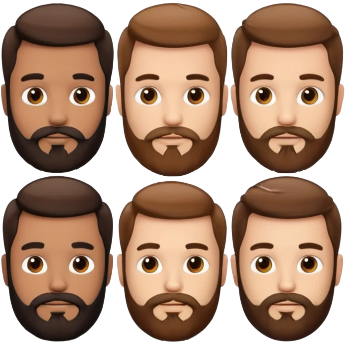 different beard emoji