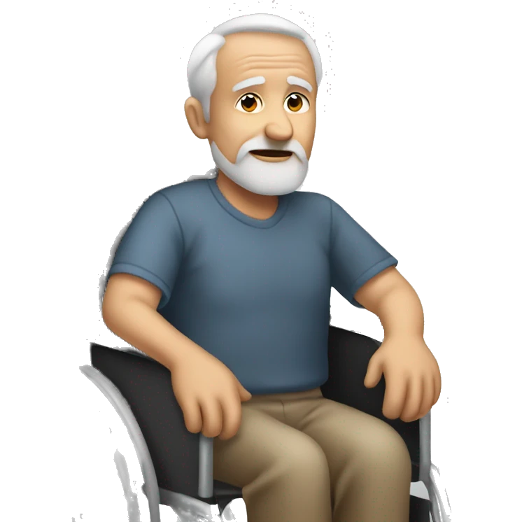 old man in wheelchair emoji