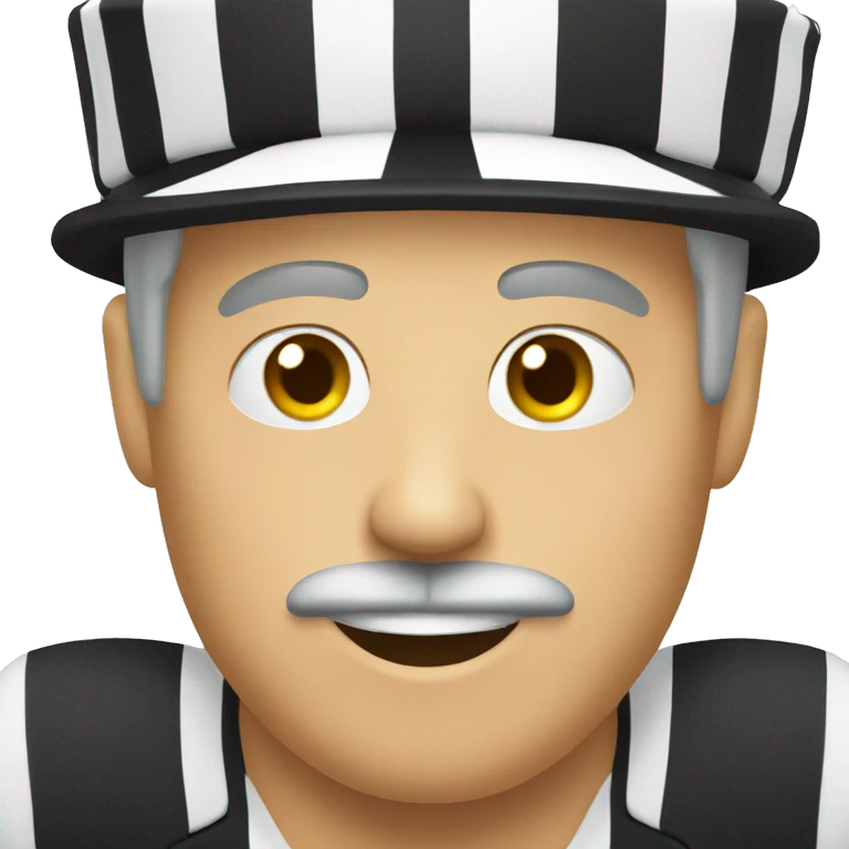 White Referee with mustache  emoji
