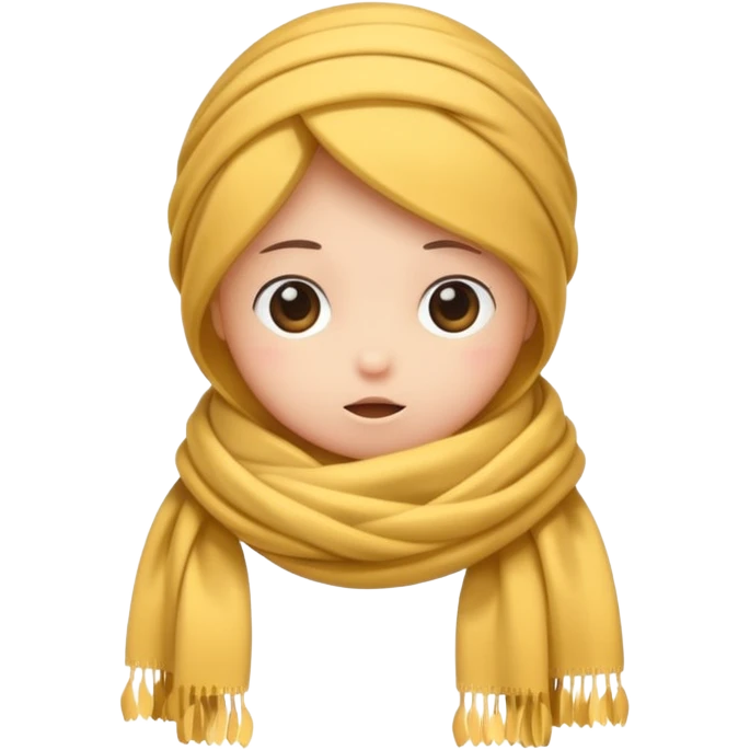 tiny star wrapped in scarf shivering cute emoji