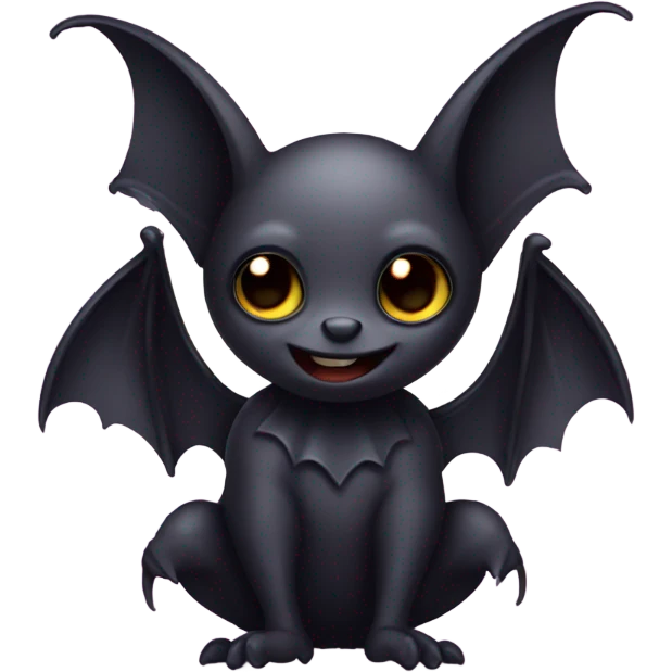 Cute gothic bat emoji