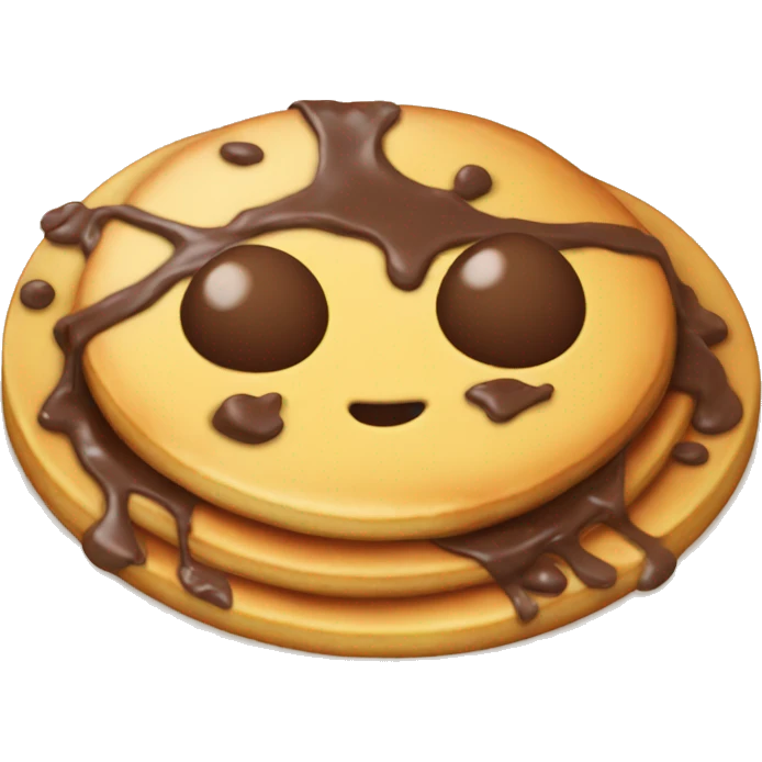 Soggy pancake with choco  emoji