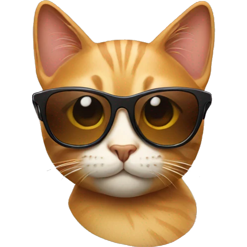 Cat with sunglasses emoji