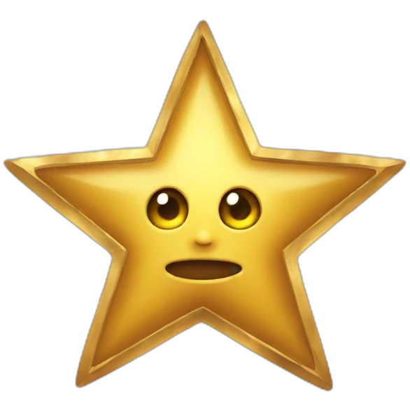 Golden star eyed emoji emoji