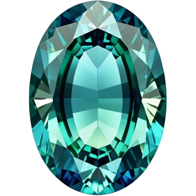 Oval cut indicolite tourmaline showing rich blue color with slight green undertones emoji