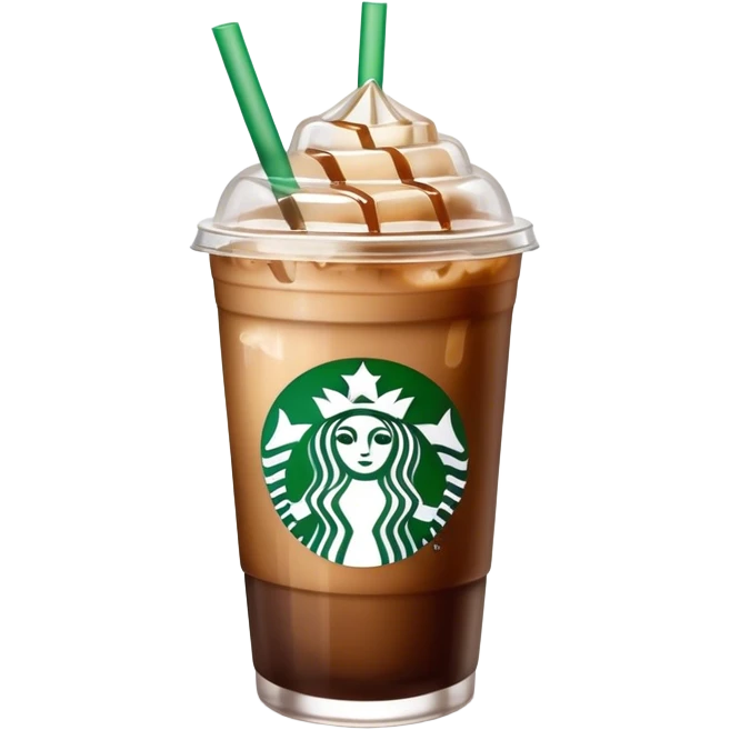 
Starbuck ice coffee with ice cubes emoji