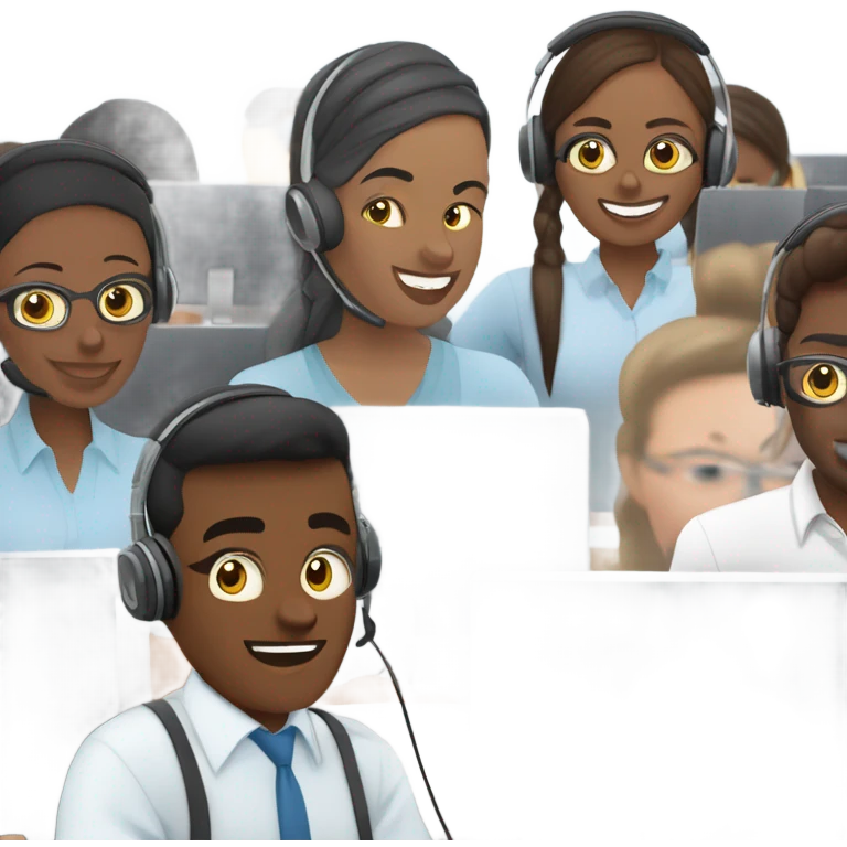 call center and add capion, Thanks for choosing QMC emoji