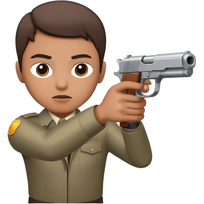 Gun shooting emoji