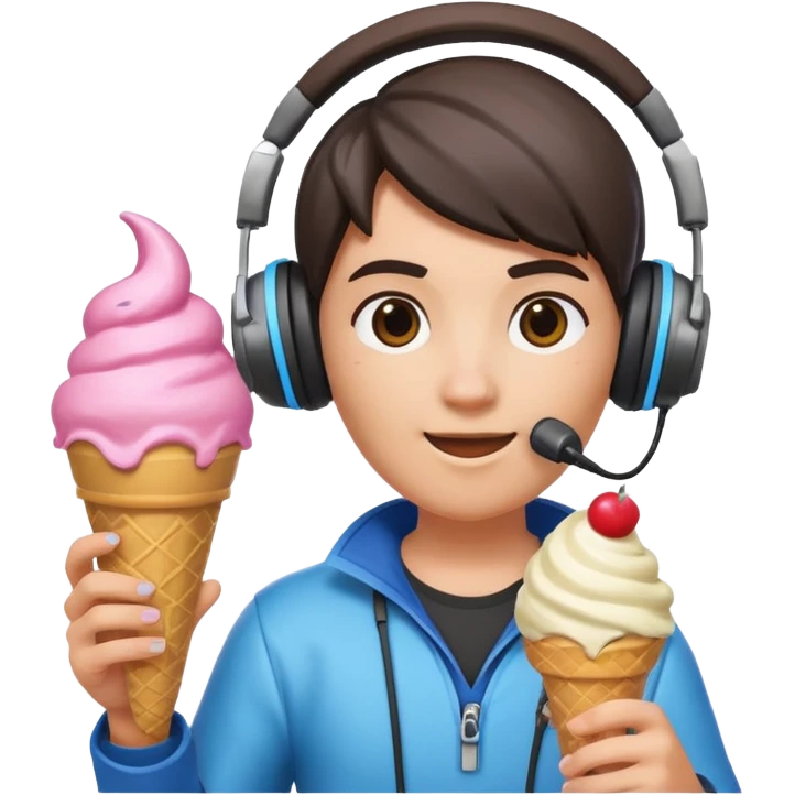 Une glace qui joue a fornite  emoji