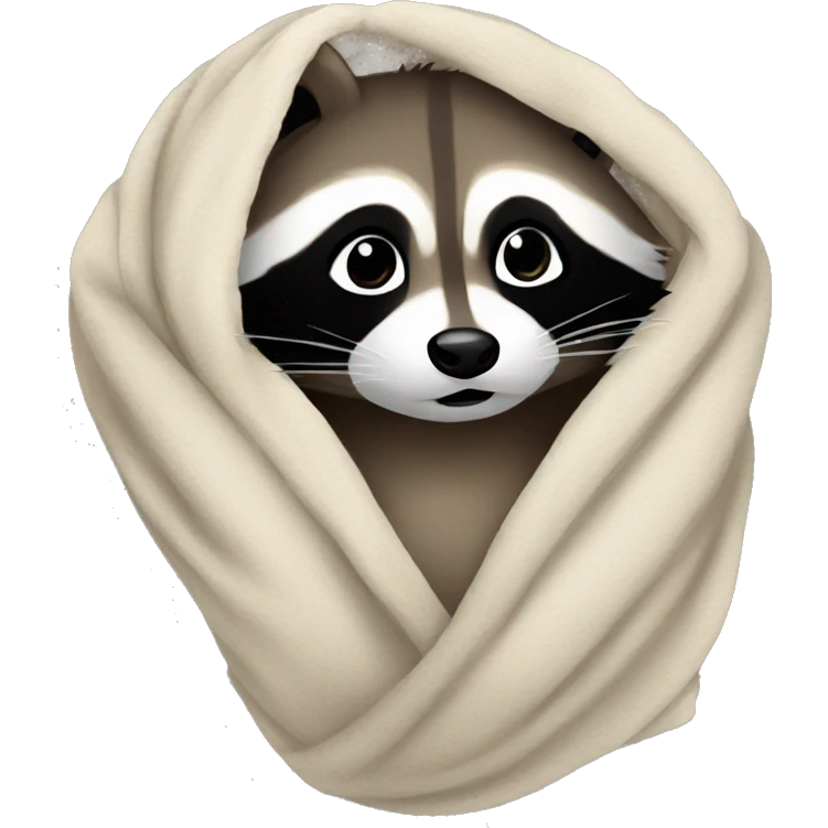 RACCOON IN A BLANKET emoji