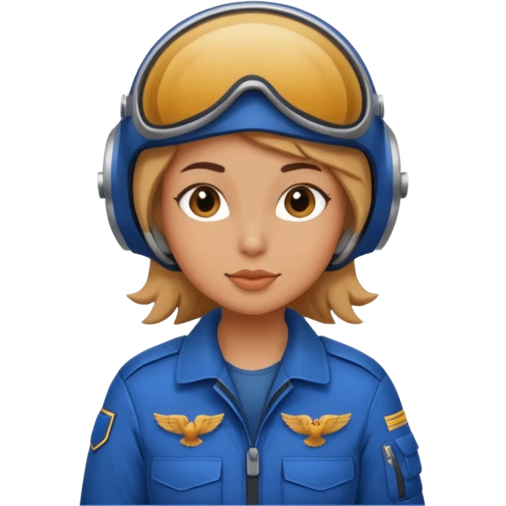 blue suited chick pilot emoji