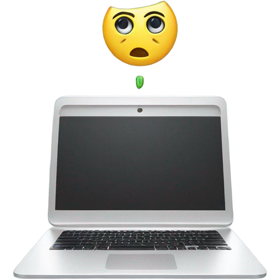 Laptop hanging from the ceiling emoji