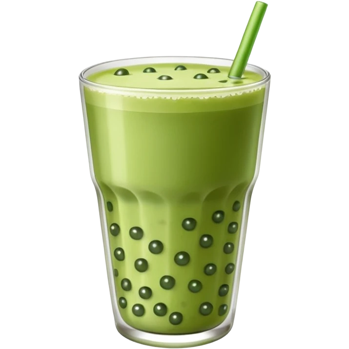 Boba tea matcha emoji