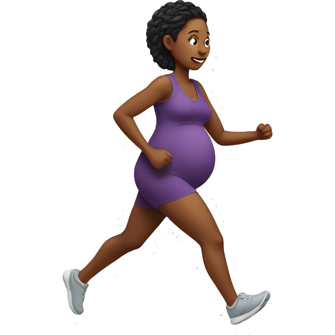 Running pregnant emoji