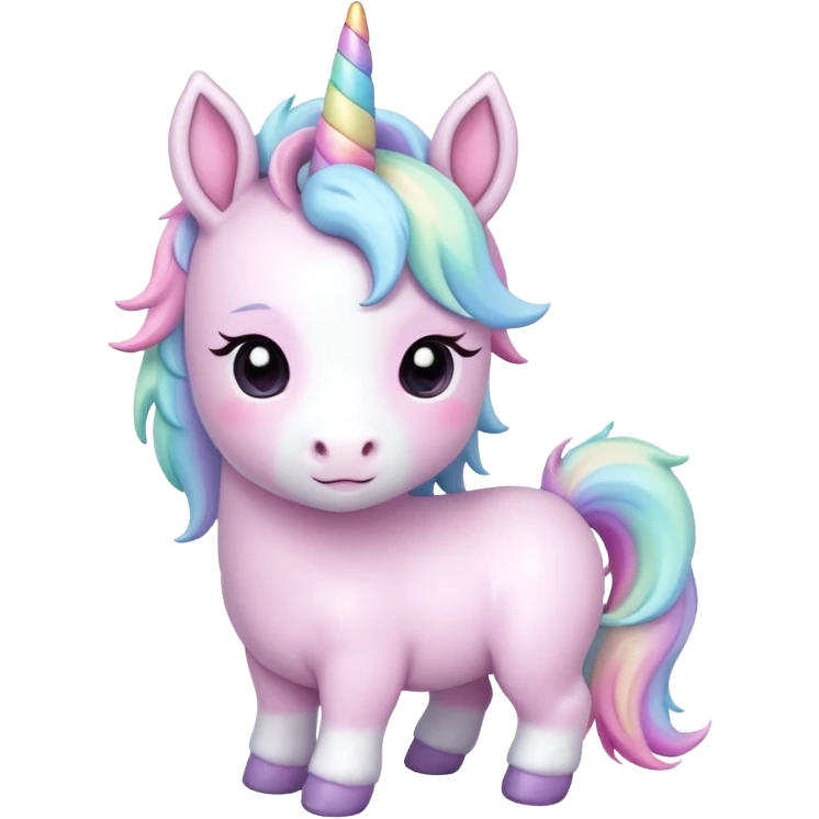 baby unicorn, chibi full body emoji
