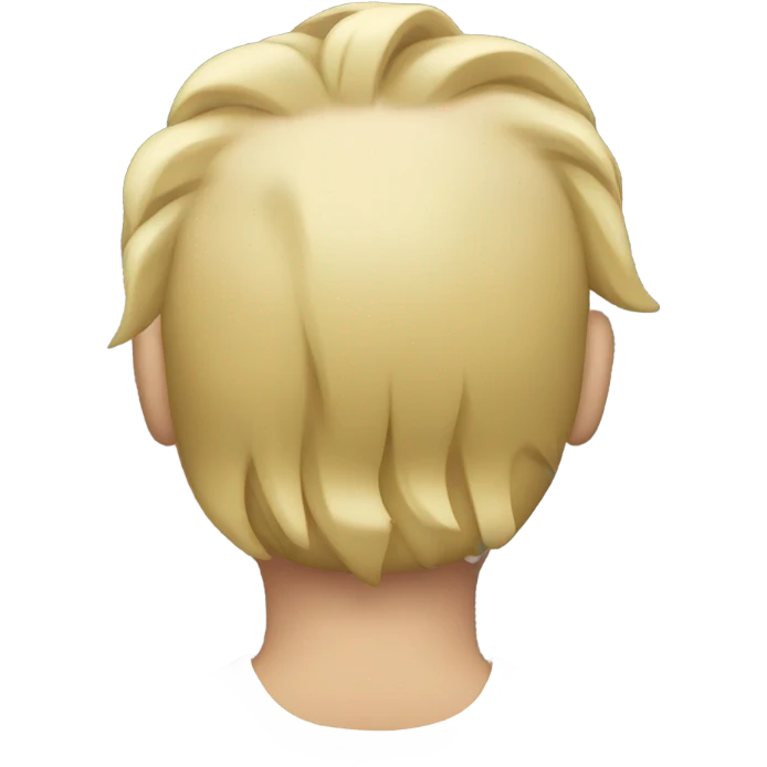 male mid long blonde hair rear emoji