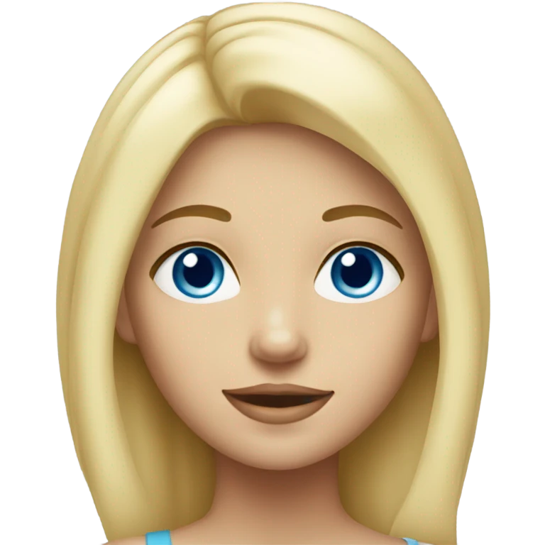 Blonde with blue eyes girl emoji