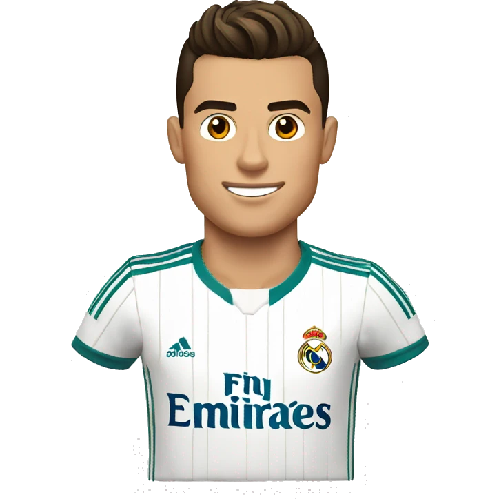 cristiano ronaldo con la camisa del real madrid emoji